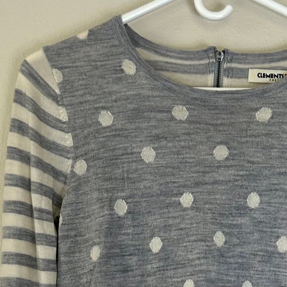 Clements Riberio knit sweater polka dot merino wool soft academia preppy soft M - Picture 7 of 14